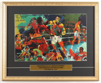 'Muhammad Ali vs. George Foreman" Custom Framed Leroy Neiman Art Print Display with Career Stat Plaque at PristineAuction.com