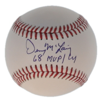 Denny McLain Signed OML Baseball Inscribed "68 MVP / Cy" (Schwartz) at PristineAuction.com