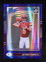 Jayden Daniels 2024 Panini Donruss Optic Prizm Blue Hyper #248 RC at PristineAuction.com