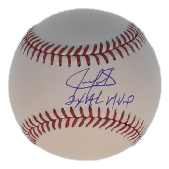 Juan Gonzalez Signed OML Baseball Inscribed "2x AL MVP" (Schwartz) at PristineAuction.com Juan Gonzalez Signed OML Baseball Inscribed "2x AL MVP" (Schwartz) at PristineAuction.com