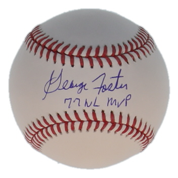 George Foster Signed OML Baseball "77 NL MVP" (Schwartz) at PristineAuction.com George Foster Signed OML Baseball "77 NL MVP" (Schwartz) at PristineAuction.com