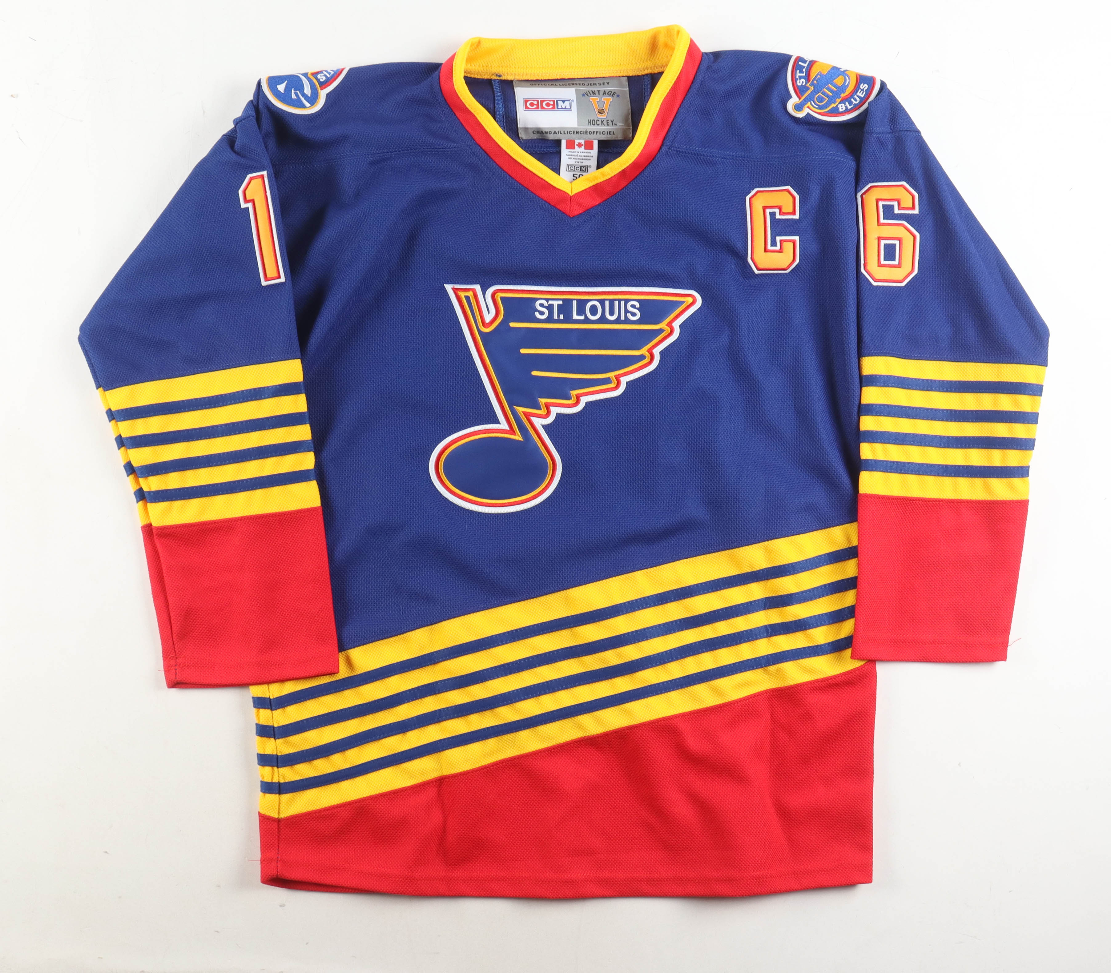 Brett Hull Signed Blues CCM Authentic Captain's Jersey Inscribed "HOF 2009" (Beckett) at PristineAuction.com Brett Hull Signed Blues CCM Authentic Captain's Jersey Inscribed "HOF 2009" (Beckett) at PristineAuction.com