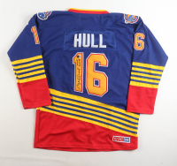 Brett Hull Signed Blues CCM Authentic Captain's Jersey Inscribed "HOF 2009" (Beckett) at PristineAuction.com