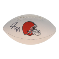 Joe Thomas Signed Browns Logo Football (Schwartz) at PristineAuction.com