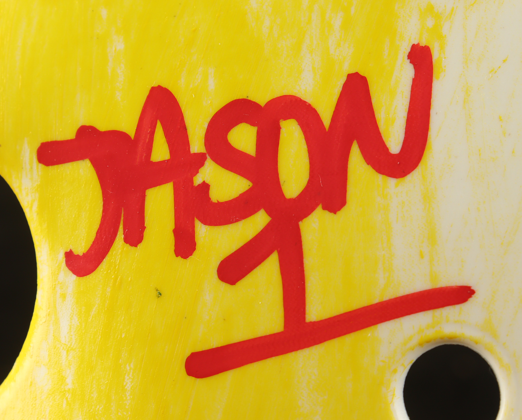 Ari Lehman Signed "Friday the 13th" Jason Voorhees Mask Inscribed "Jason 1 / Jason Slays All!" (JSA) at PristineAuction.com Ari Lehman Signed "Friday the 13th" Jason Voorhees Mask Inscribed "Jason 1 / Jason Slays All!" (JSA) at PristineAuction.com