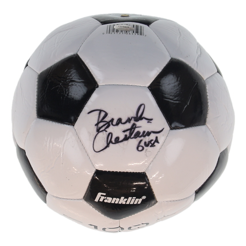 Brandi Chastain Signed Franklin Soccer Ball Inscribed "6 USA" (Schwartz) at PristineAuction.com Brandi Chastain Signed Franklin Soccer Ball Inscribed "6 USA" (Schwartz) at PristineAuction.com