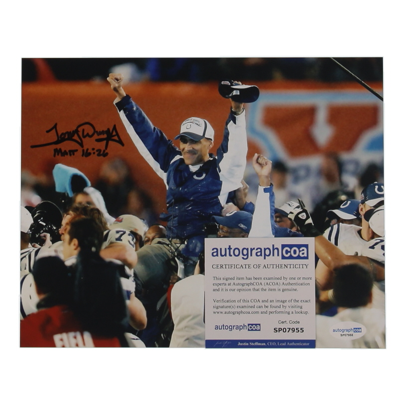 Tony Dungy Signed Colts 8x10 Photo (ACOA) at PristineAuction.com Tony Dungy Signed Colts 8x10 Photo (ACOA) at PristineAuction.com
