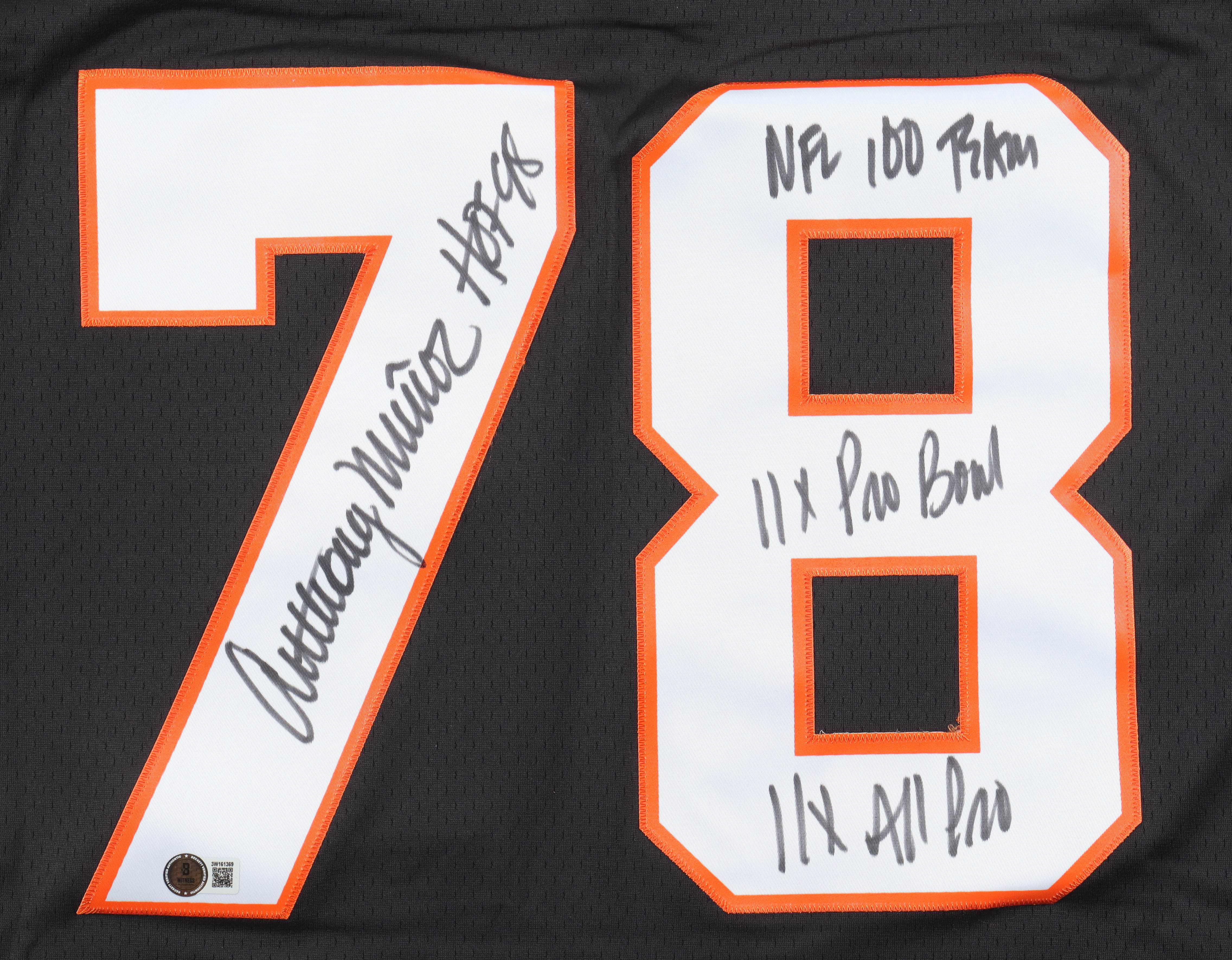 Anthony Munoz Signed Bengals Mitchell & Ness Authentic Jersey With Multiple Inscriptions (Beckett) at PristineAuction.com Anthony Munoz Signed Bengals Mitchell & Ness Authentic Jersey With Multiple Inscriptions (Beckett) at PristineAuction.com