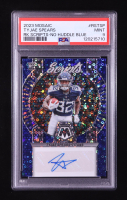 Tyjae Spears 2023 Panini Mosaic Rookie Scripts No Huddle Blue Auto #RS-TSP RC (PSA 9) at PristineAuction.com