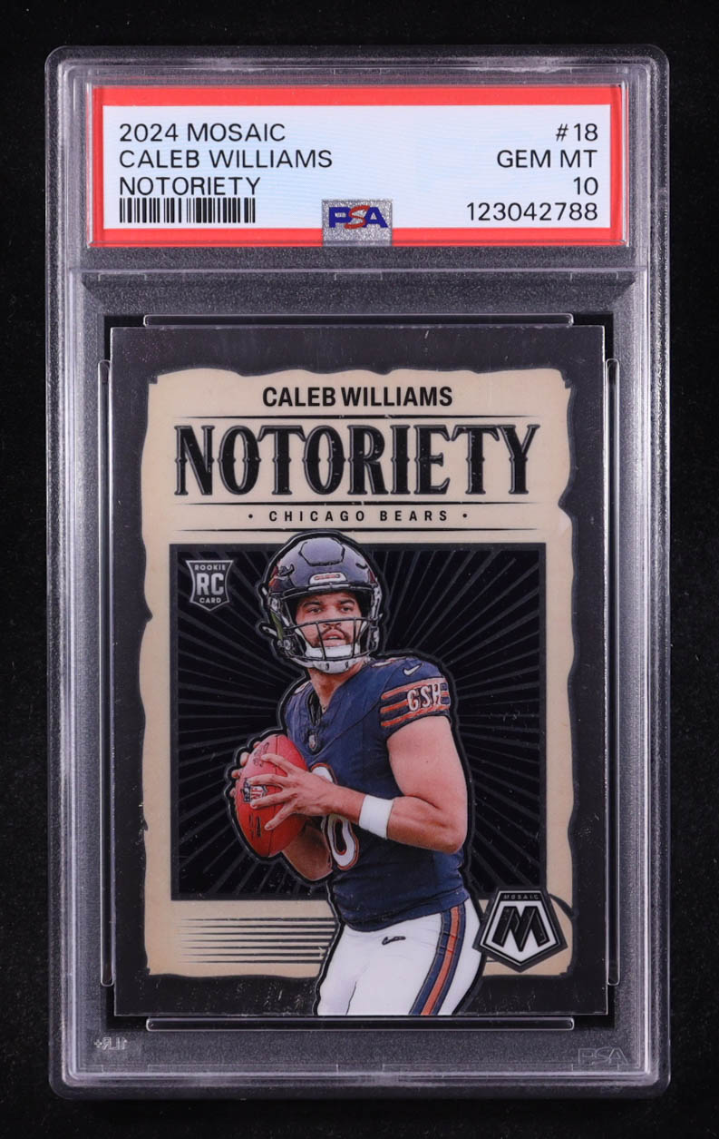 Caleb Williams 2024 Panini Mosaic Notoriety #18 RC (PSA 10) at PristineAuction.com Caleb Williams 2024 Panini Mosaic Notoriety #18 RC (PSA 10) at PristineAuction.com