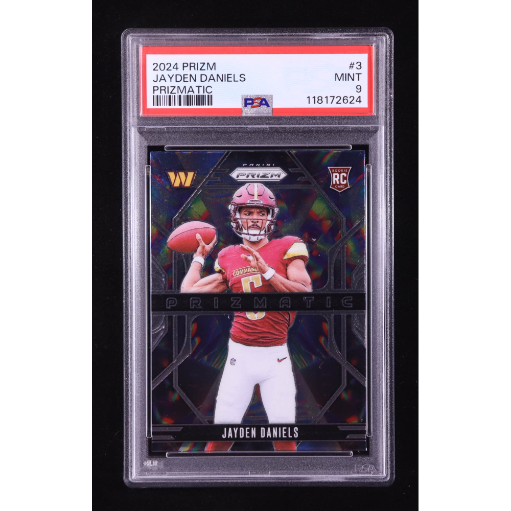 Jayden Daniels 2024 Panini Prizm Prizmatic #3 RC (PSA 9) at PristineAuction.com