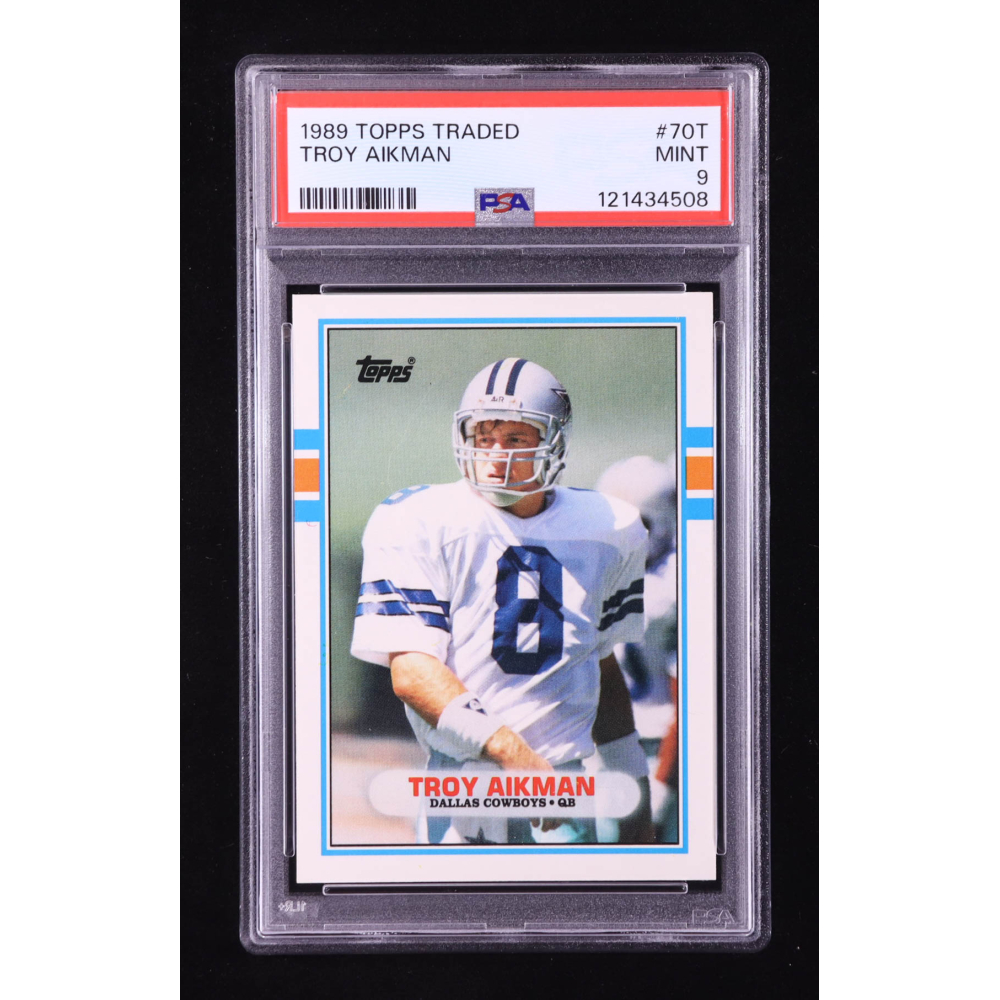 Troy Aikman 1989 Topps Traded #70T RC (PSA 9) at PristineAuction.com