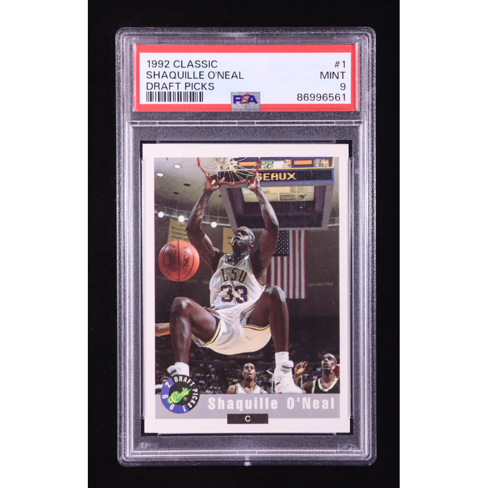 Shaquille O'Neal 1992 Classic Draft Picks #1 RC (PSA 9) at PristineAuction.com