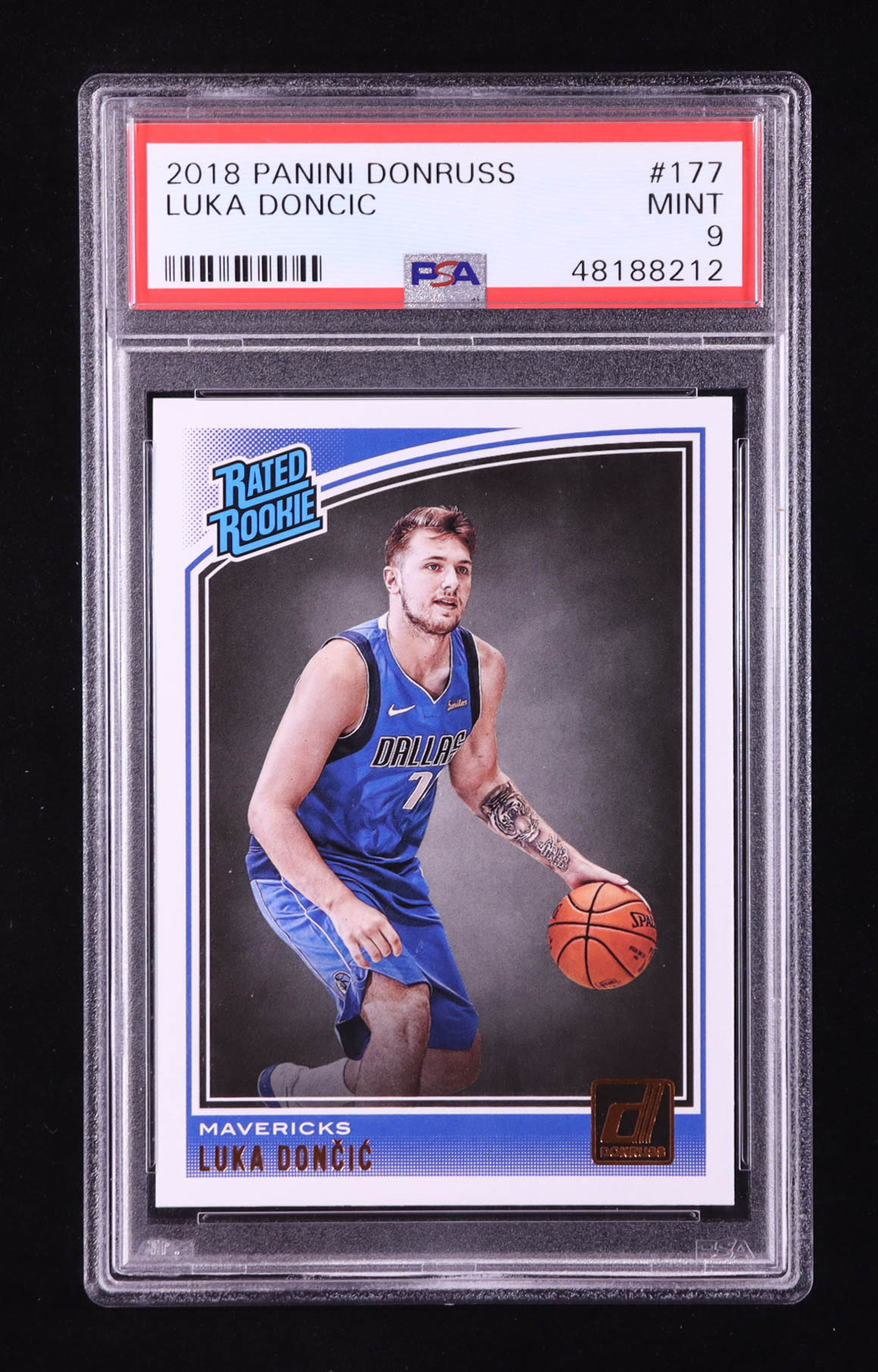 Luka Doncic 2018-19 Panini Donruss Chronicles Rated Rookie #177 RC (PSA 9) at PristineAuction.com Luka Doncic 2018-19 Panini Donruss Chronicles Rated Rookie #177 RC (PSA 9) at PristineAuction.com