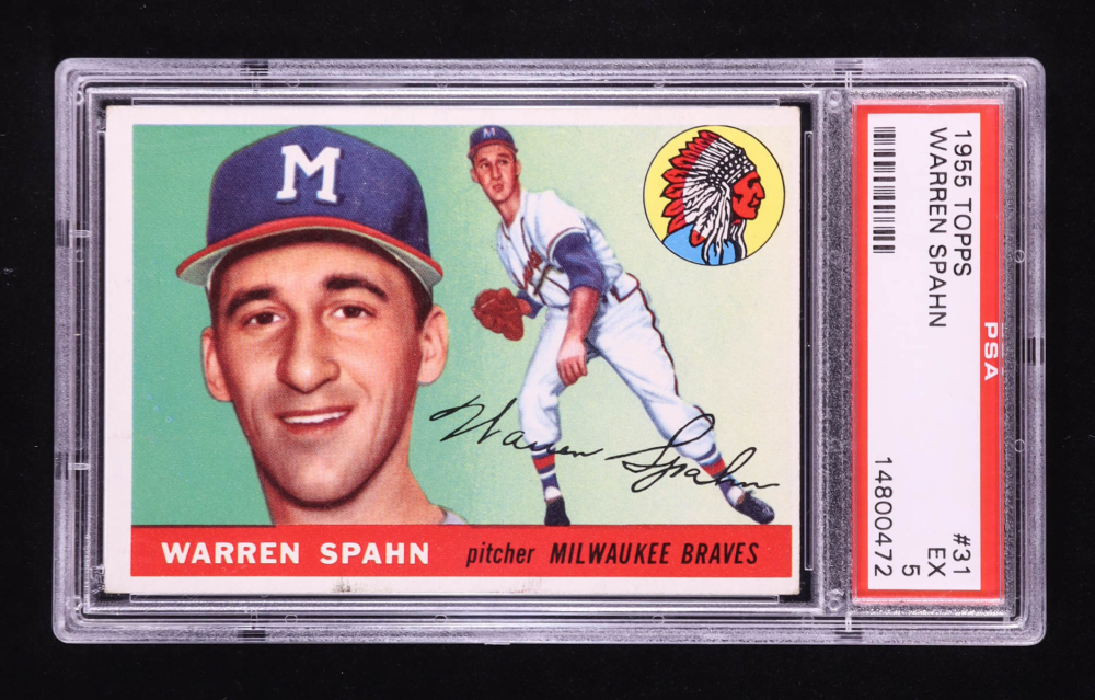 Warren Spahn 1955 Topps #31 (PSA 5)