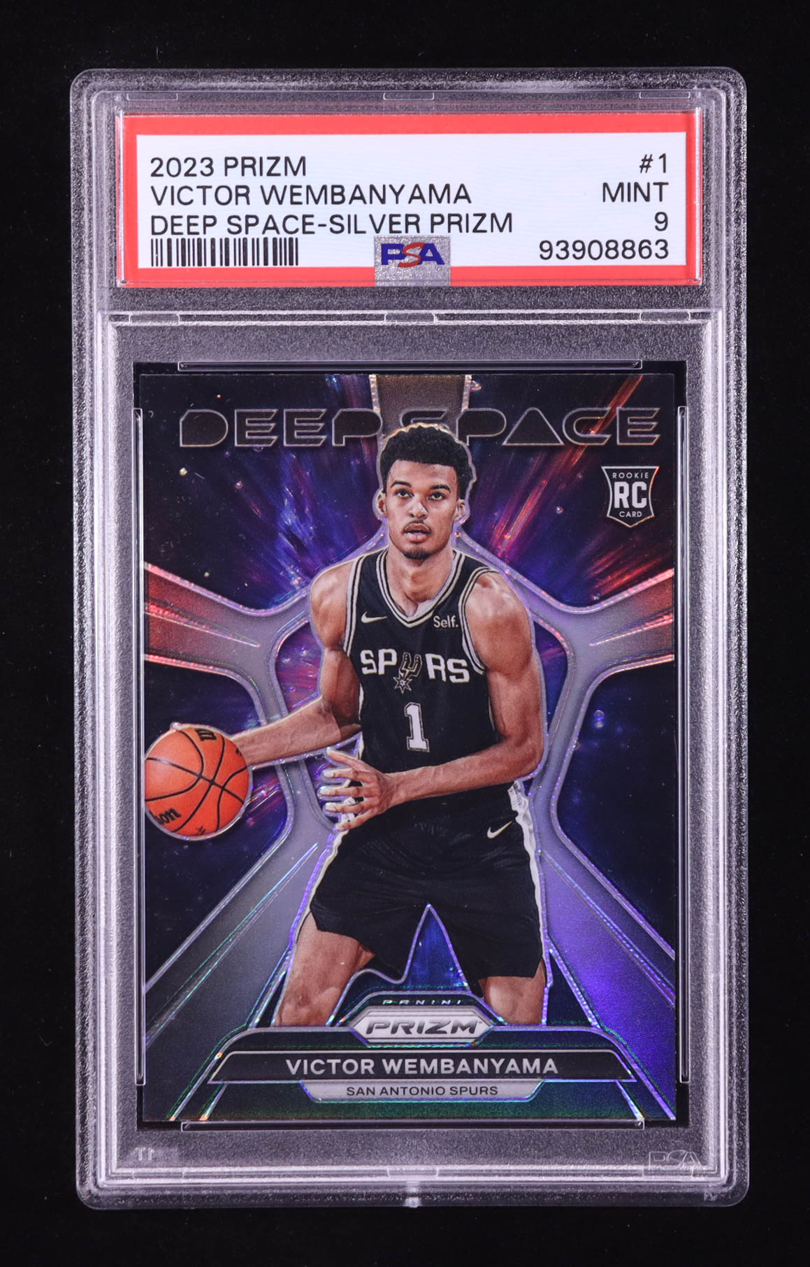 Victor Wembanyama 2023-24 Panini Prizm Deep Space Silver #1 RC (PSA 9) at PristineAuction.com Victor Wembanyama 2023-24 Panini Prizm Deep Space Silver #1 RC (PSA 9) at PristineAuction.com