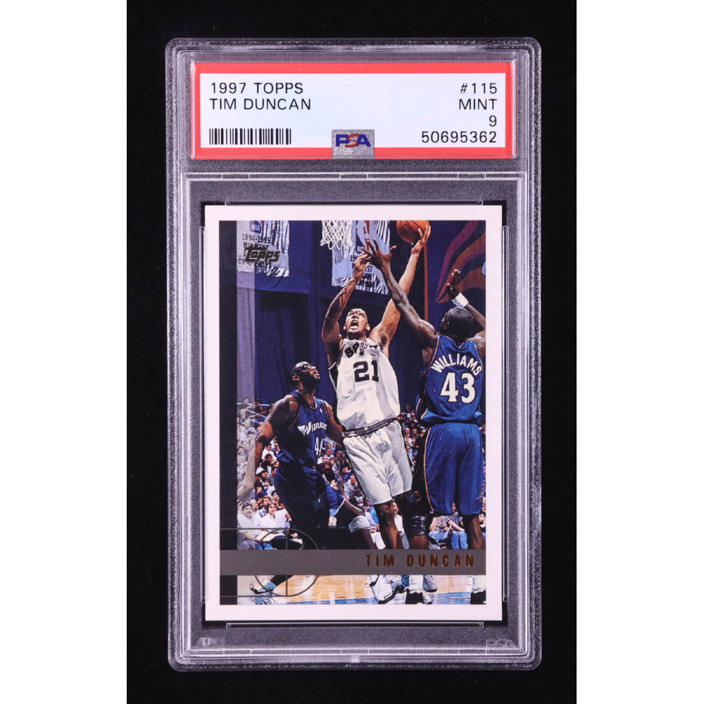 Tim Duncan 1997 Topps #115 RC (PSA 9) at PristineAuction.com
