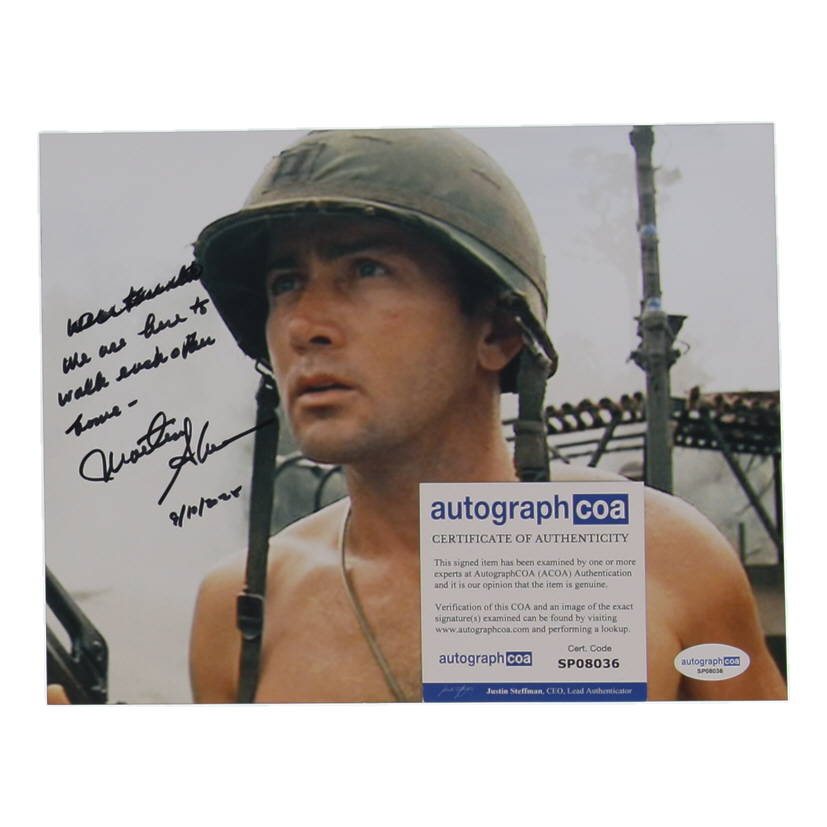 Martin Sheen Signed "Apocalypse Now" 8x10 Photo with Movie Quote & Date Inscription (ACOA) at PristineAuction.com Martin Sheen Signed "Apocalypse Now" 8x10 Photo with Movie Quote & Date Inscription (ACOA) at PristineAuction.com