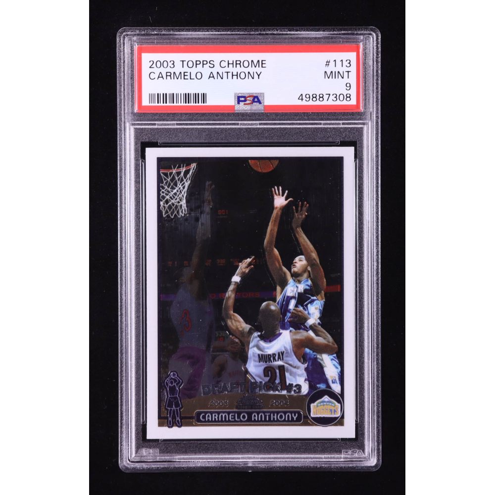 Carmelo Anthony 2003 Topps Chrome #113 RC (PSA 9) at PristineAuction.com
