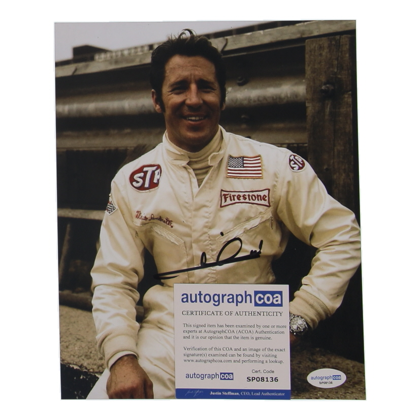 Mario Andretti Signed IndyCar 8x10 Photo (ACOA) at PristineAuction.com Mario Andretti Signed IndyCar 8x10 Photo (ACOA) at PristineAuction.com
