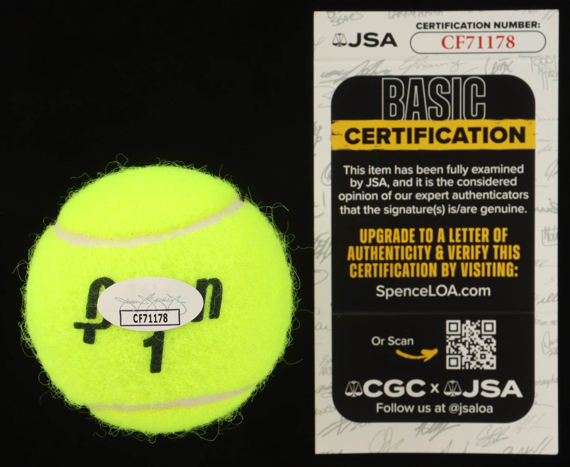 Novak Djokovic Signed Tennis Ball (JSA) at PristineAuction.com Novak Djokovic Signed Tennis Ball (JSA) at PristineAuction.com