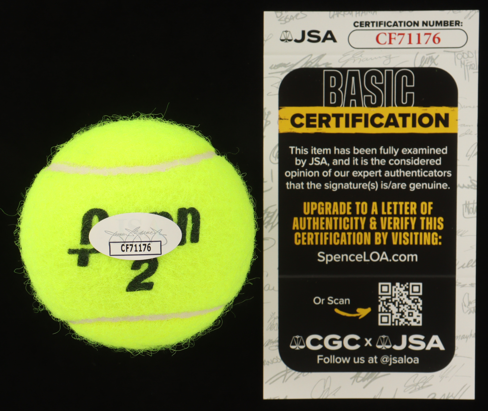 Novak Djokovic Signed Tennis Ball (JSA) at PristineAuction.com Novak Djokovic Signed Tennis Ball (JSA) at PristineAuction.com