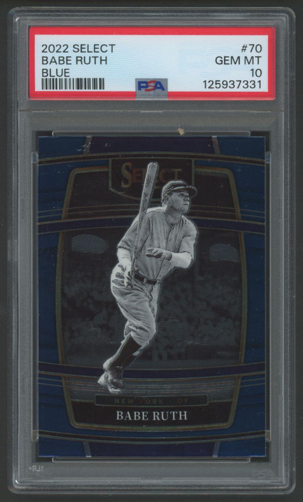 Babe Ruth 2022 Select Blue #70 (PSA 10) at PristineAuction.com Babe Ruth 2022 Select Blue #70 (PSA 10) at PristineAuction.com