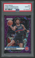 Cade Cunningham 2024-25 Panini Prizm Prizms Fast Break Purple #41 #19/75 (PSA 10) at PristineAuction.com