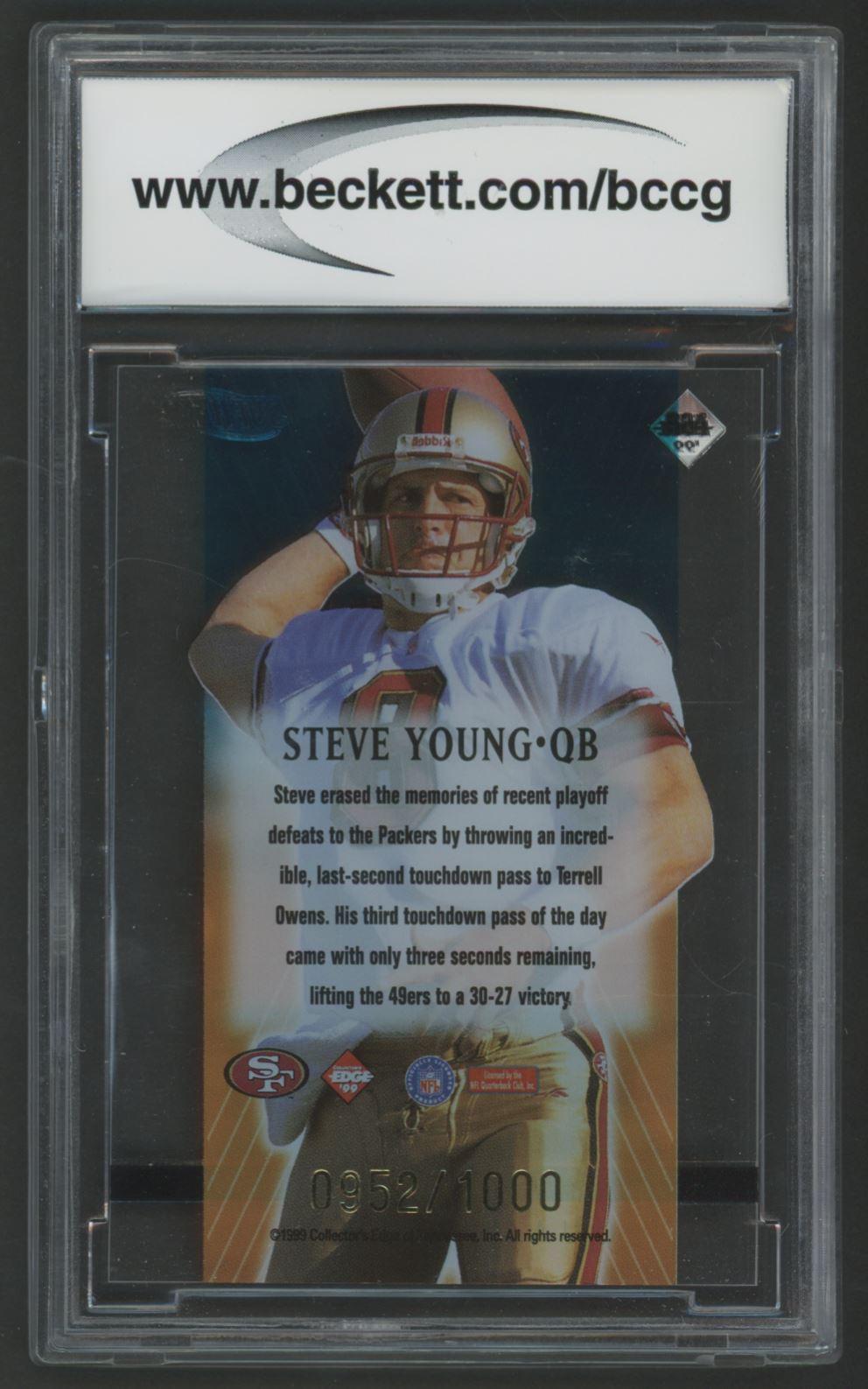 Steve Young 1999 Collector's Edge Supreme Route XXXIII #R4 (BCCG 10) at PristineAuction.com Steve Young 1999 Collector's Edge Supreme Route XXXIII #R4 (BCCG 10) at PristineAuction.com