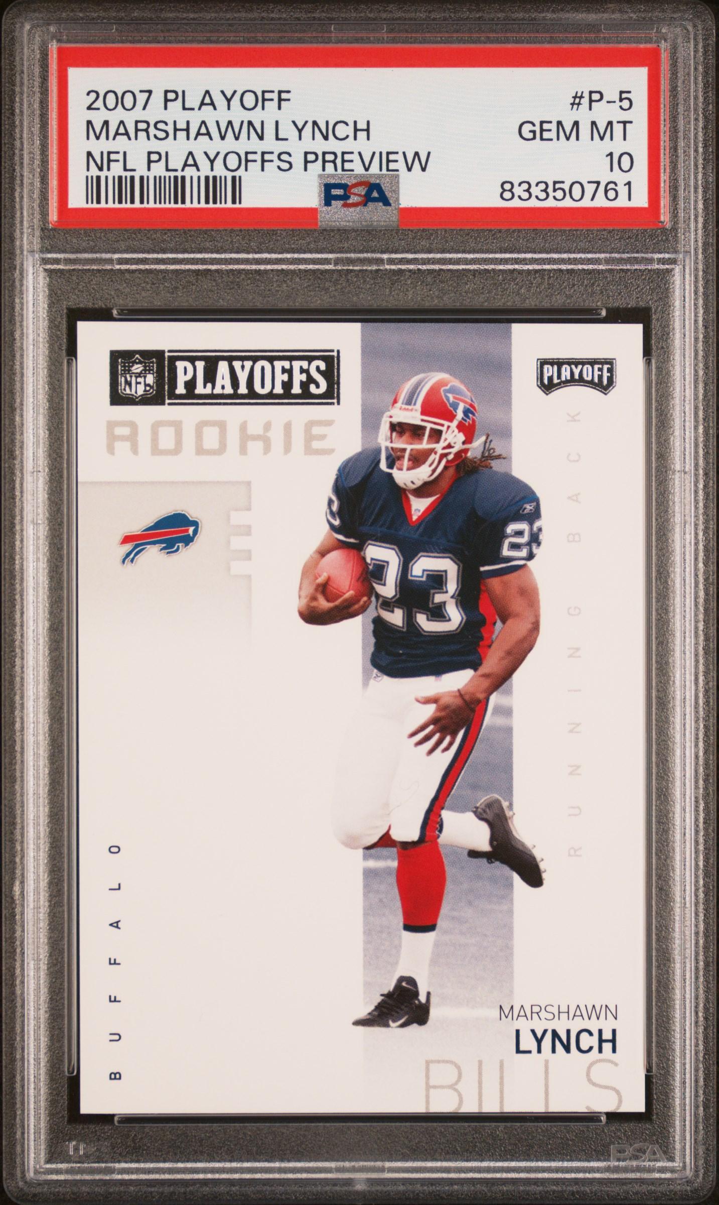 Marshawn Lynch 2007 Playoffs NFL Playoffs Preview #P5 (PSA 10) at PristineAuction.com Marshawn Lynch 2007 Playoffs NFL Playoffs Preview #P5 (PSA 10) at PristineAuction.com