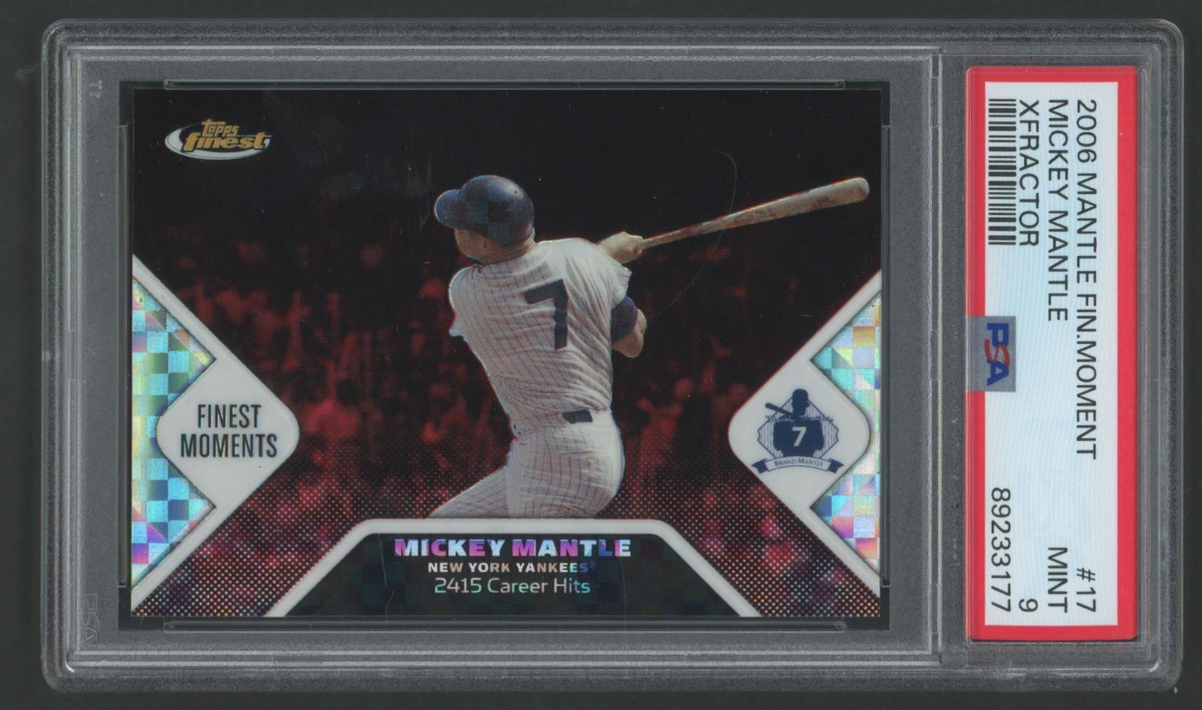 Mickey Mantle 2006 Finest Moments Xfractor #17 #199/250 (PSA 9) at PristineAuction.com Mickey Mantle 2006 Finest Moments Xfractor #17 #199/250 (PSA 9) at PristineAuction.com