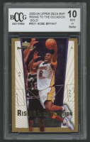 Kobe Bryant 2003-04 Upper Deck MVP Rising To The Occasion Gold #RO1 (BCCG 10) at PristineAuction.com