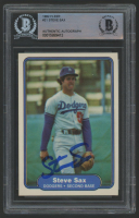 Steve Sax Signed 1982 Fleer #21 (BGS) at PristineAuction.com