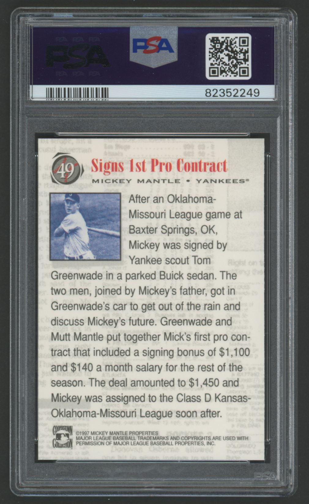 Mickey Mantle 1997 Scoreboard Shoe Box Collection #49 (PSA 10) at PristineAuction.com Mickey Mantle 1997 Scoreboard Shoe Box Collection #49 (PSA 10) at PristineAuction.com