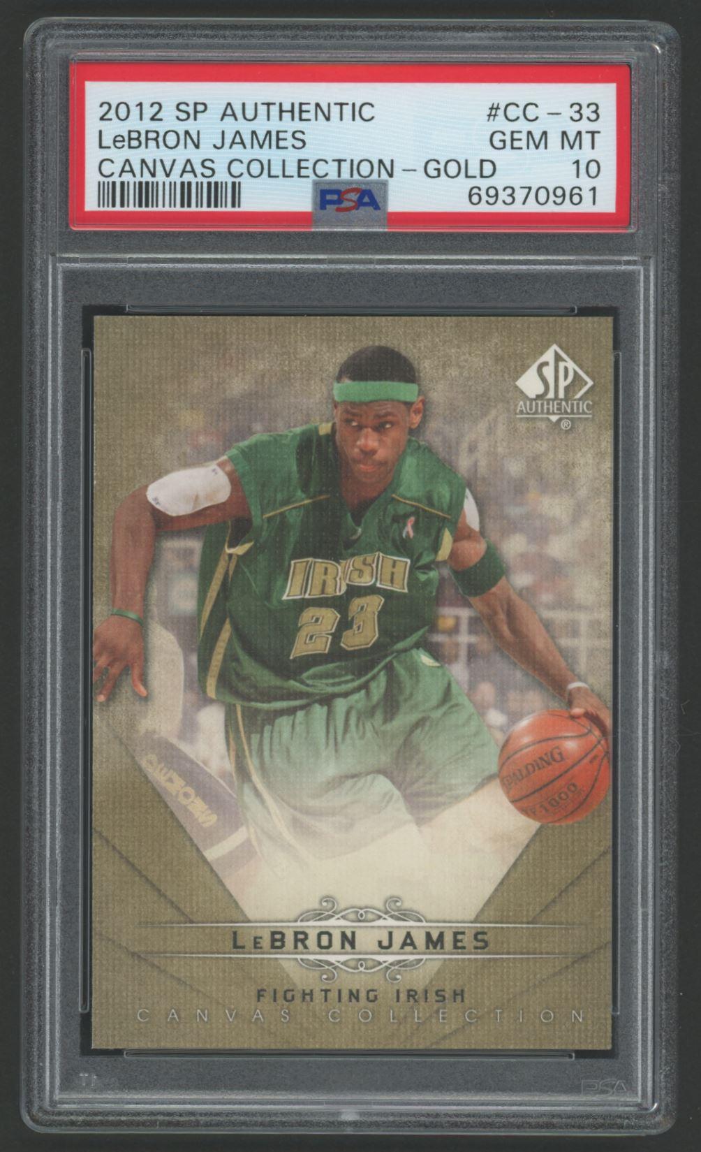 LeBron James 2012-13 SP Authentic Canvas Collection Gold #CC33 (PSA 10) at PristineAuction.com LeBron James 2012-13 SP Authentic Canvas Collection Gold #CC33 (PSA 10) at PristineAuction.com