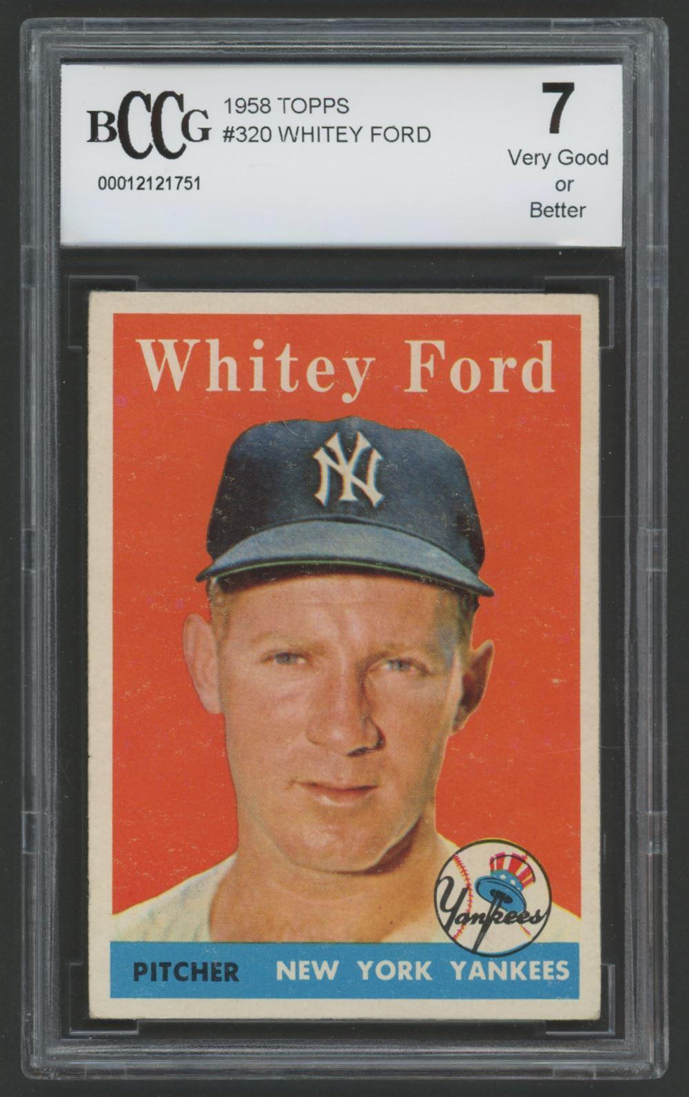 Whitey Ford 1958 Topps #320 (BCCG 7) at PristineAuction.com Whitey Ford 1958 Topps #320 (BCCG 7) at PristineAuction.com