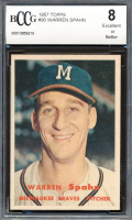 Warren Spahn 1957 Topps #90 (BCCG 8) at PristineAuction.com