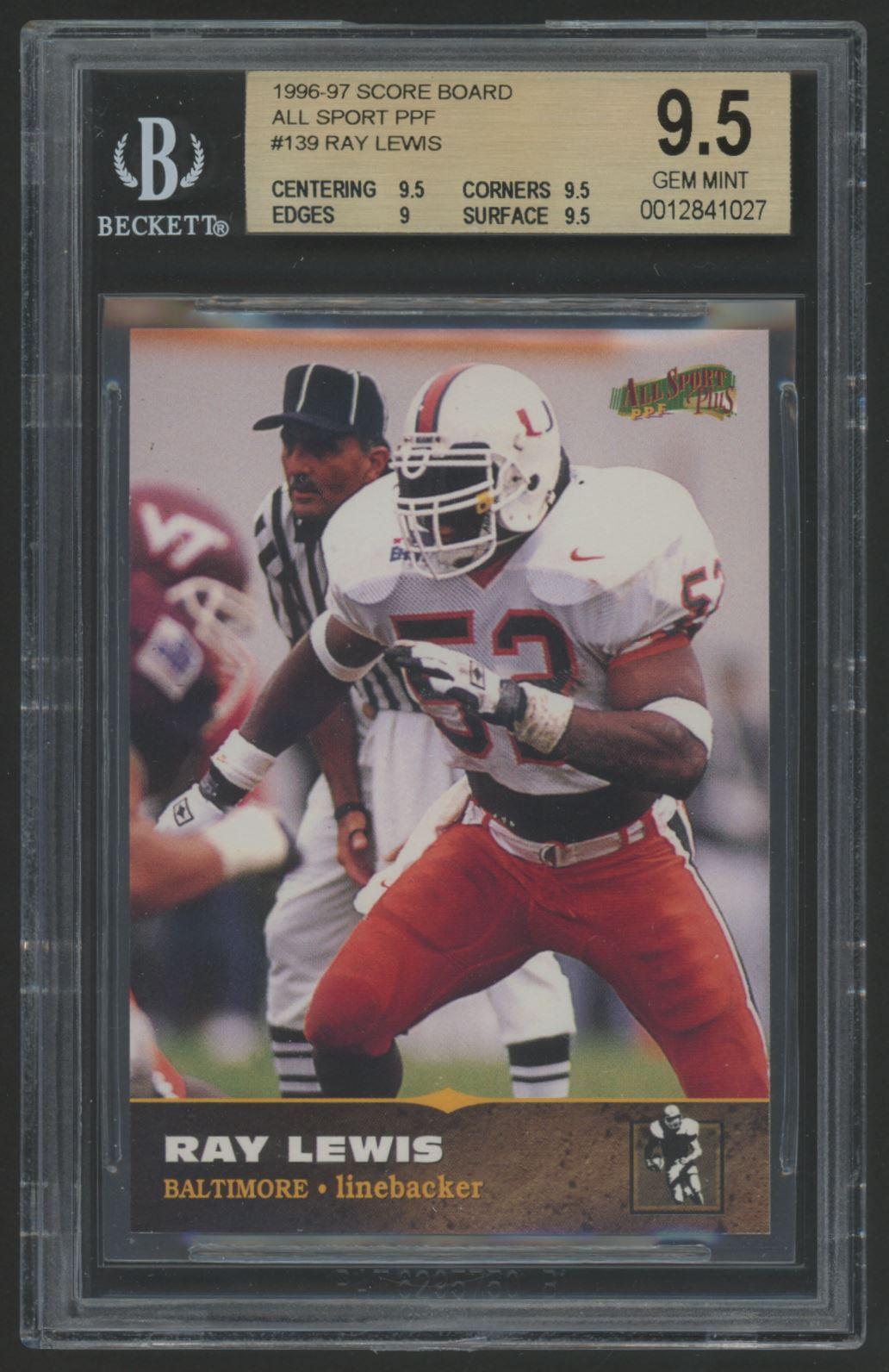 Ray Lewis 1996-97 Score Board All Sport PPF #139 (BGS 9.5) at PristineAuction.com Ray Lewis 1996-97 Score Board All Sport PPF #139 (BGS 9.5) at PristineAuction.com