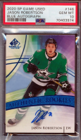 Jason Robertson 2020-21 SP Game Used Blue #146 Autograph D (PSA 10) at PristineAuction.com