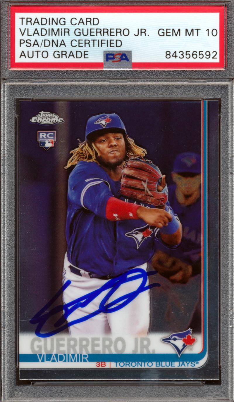 Vladimir Guerrero Jr. Signed 2019 Topps Chrome Update #21 RC (PSA | Autograph Graded 10) at PristineAuction.com Vladimir Guerrero Jr. Signed 2019 Topps Chrome Update #21 RC (PSA | Autograph Graded 10) at PristineAuction.com