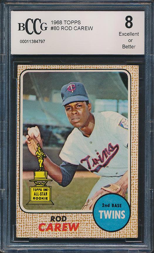 Rod Carew 1968 Topps #80 (BCCG 8) at PristineAuction.com Rod Carew 1968 Topps #80 (BCCG 8) at PristineAuction.com