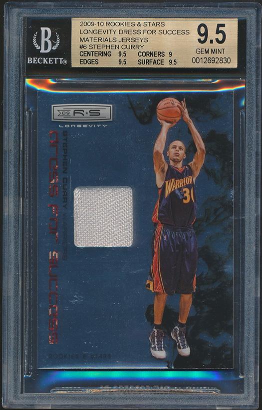 Stephen Curry 2009-10 Rookies and Stars Longevity Dress for Success Materials Jerseys #6 (BGS 9.5) at PristineAuction.com Stephen Curry 2009-10 Rookies and Stars Longevity Dress for Success Materials Jerseys #6 (BGS 9.5) at PristineAuction.com