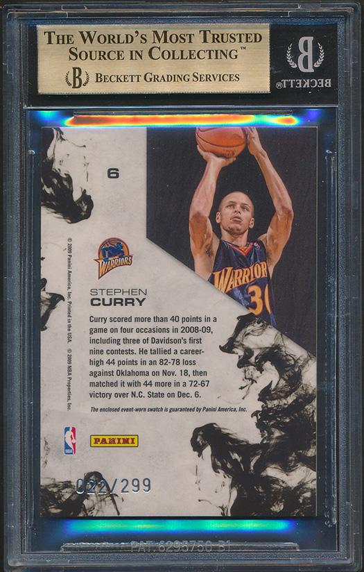 Stephen Curry 2009-10 Rookies and Stars Longevity Dress for Success Materials Jerseys #6 (BGS 9.5) at PristineAuction.com Stephen Curry 2009-10 Rookies and Stars Longevity Dress for Success Materials Jerseys #6 (BGS 9.5) at PristineAuction.com