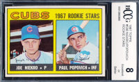 Joe Niekro / Paul Popovich 1967 Topps #536 Rookie Stars RC (BCCG 8) at PristineAuction.com