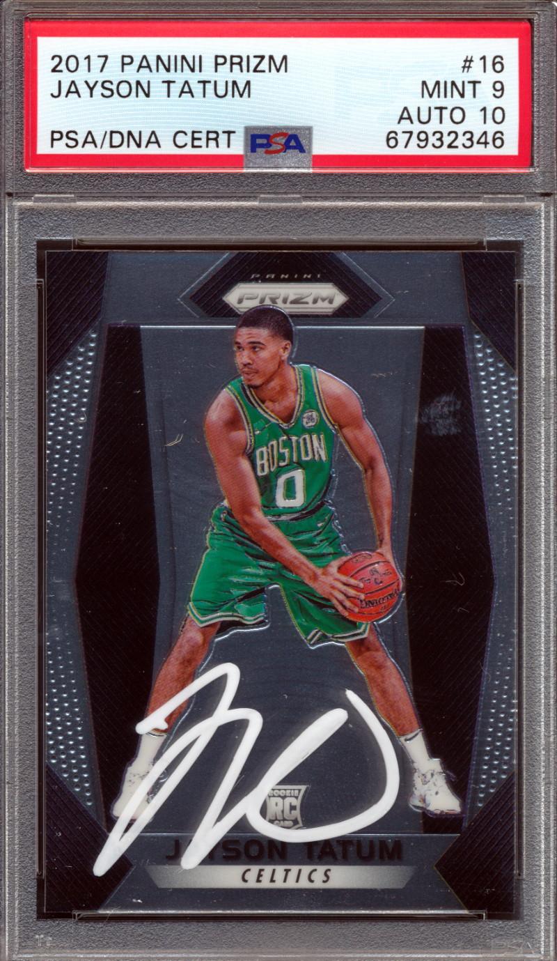Jayson Tatum Signed 2017 Panini Prizm RC (PSA 9 | Autograph Graded 10) at PristineAuction.com Jayson Tatum Signed 2017 Panini Prizm RC (PSA 9 | Autograph Graded 10) at PristineAuction.com