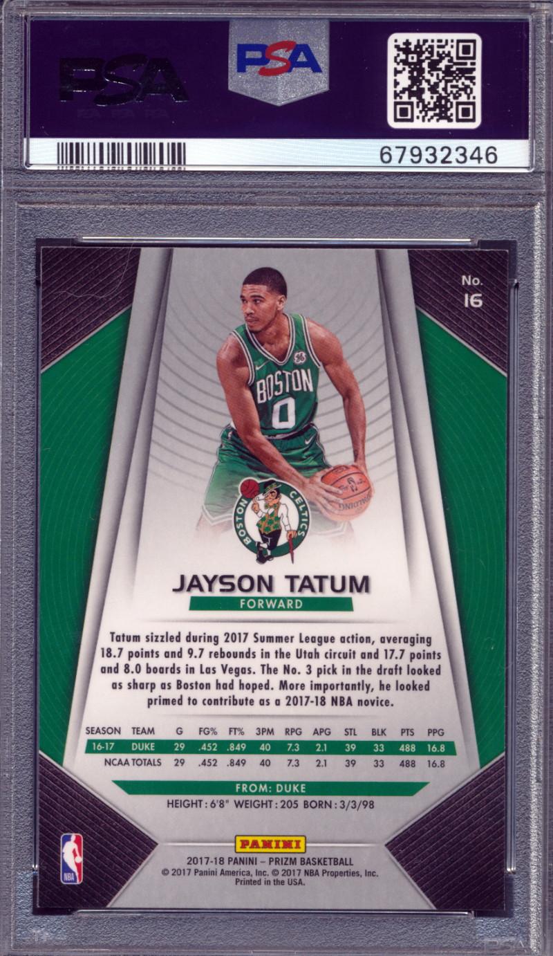 Jayson Tatum Signed 2017 Panini Prizm RC (PSA 9 | Autograph Graded 10) at PristineAuction.com Jayson Tatum Signed 2017 Panini Prizm RC (PSA 9 | Autograph Graded 10) at PristineAuction.com