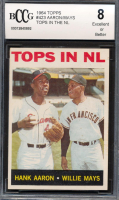 Willie Mays / Hank Aaron 1964 Topps / Tops in NL #423 (BCCG 8) at PristineAuction.com