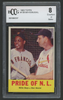 Willie Mays / Stan Musial 1963 Topps Pride of NL #138 (BCCG 8) at PristineAuction.com