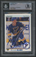 Brett Hull Signed 1990 Upper Deck #154 (BGS) at PristineAuction.com
