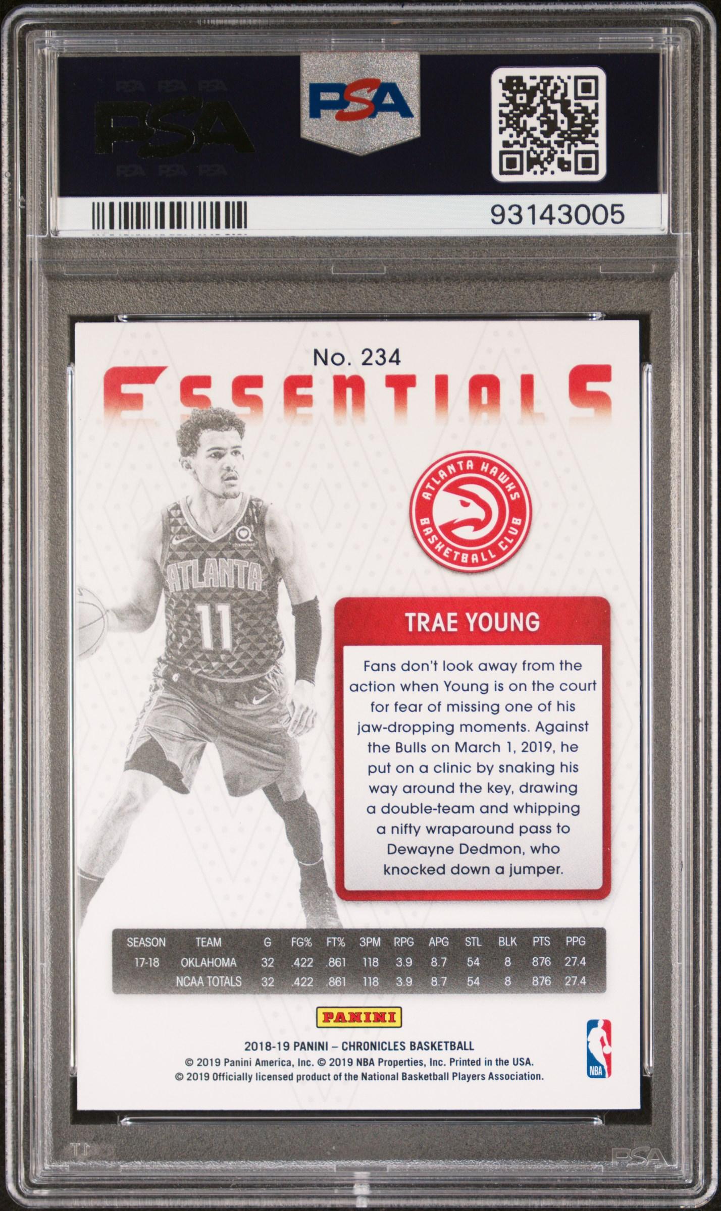 Trae Young 2018 Chronicles #234 (PSA 10) at PristineAuction.com Trae Young 2018 Chronicles #234 (PSA 10) at PristineAuction.com